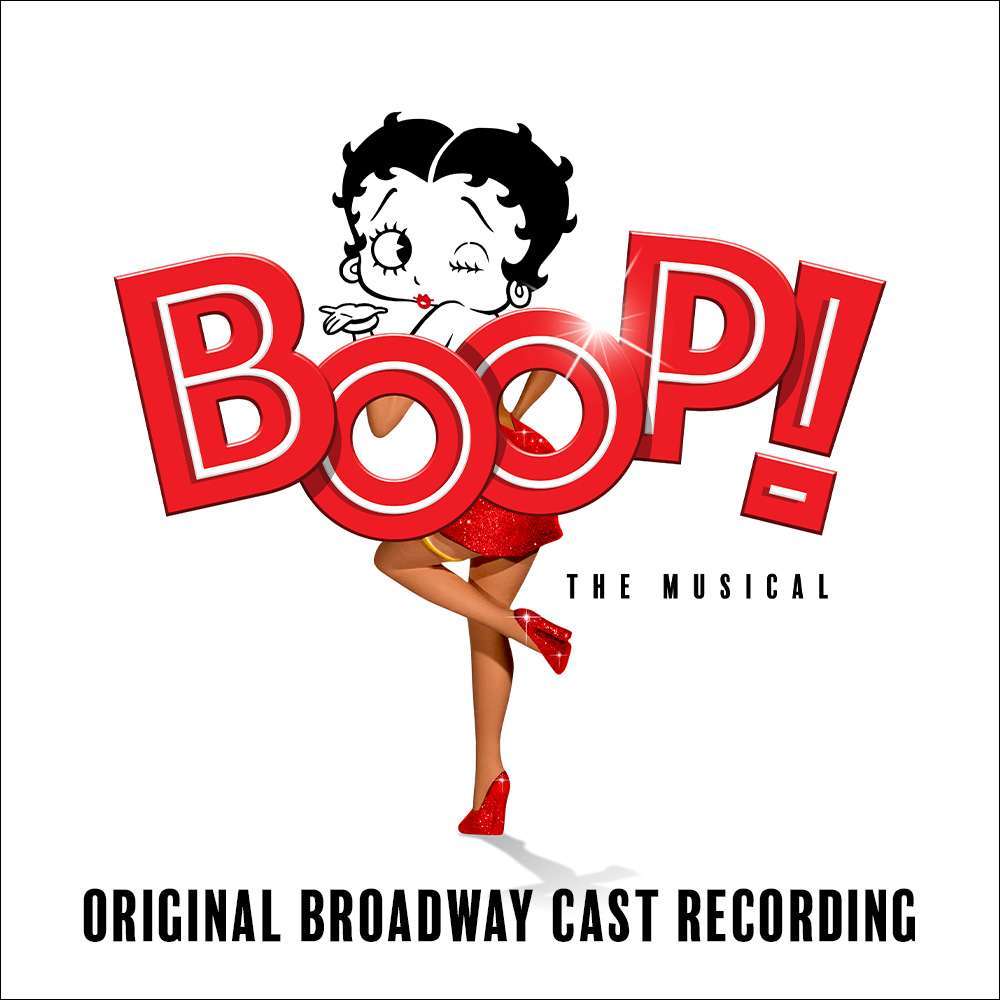 Album cover for 'Boop! The Musical' with a cartoon character and red text on a white background