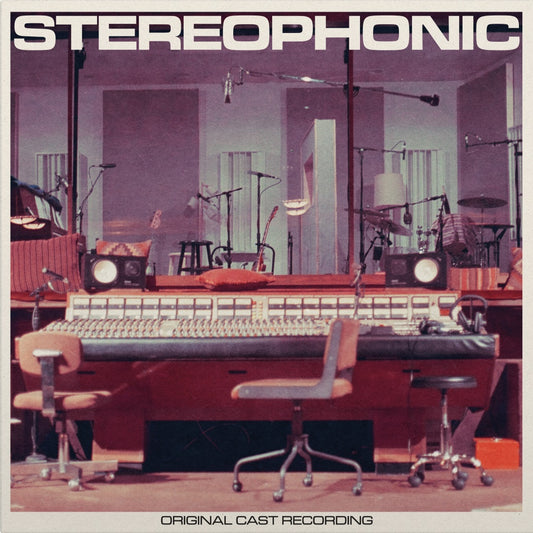 Album cover of 'Stereophonic' with a recording studio setup.