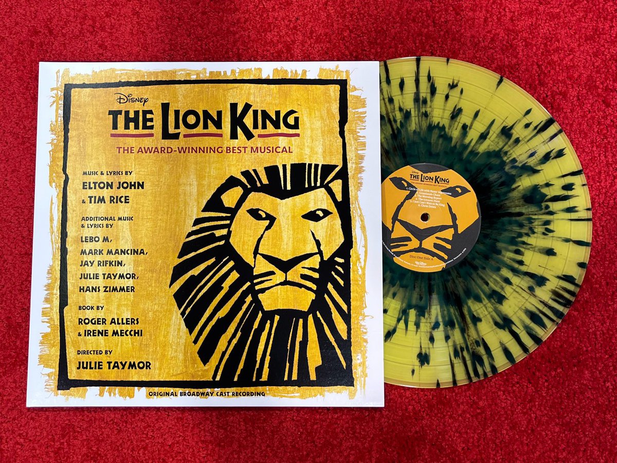 The Lion King (Original Broadway Cast Recording) - BLACK & YELLOW VINYL