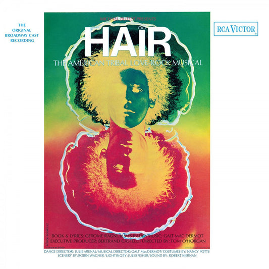 Hair (Original Broadway Cast Recording) - ORANGE & YELLOW / GREEN & YELLOW SWIRLED VINYL